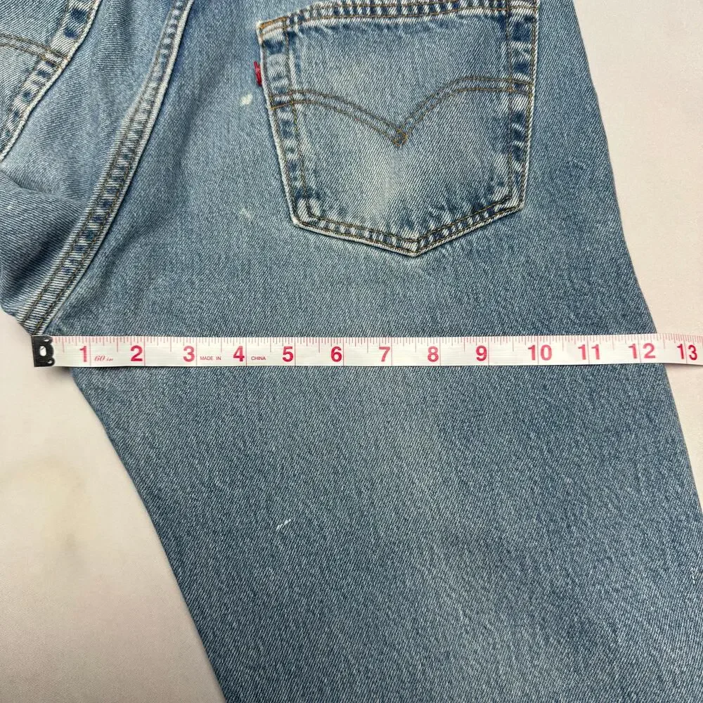 Vintage 90s Levis 501 Paint Splatter Jeans Mens 30x26 Western Grunge Made in USA